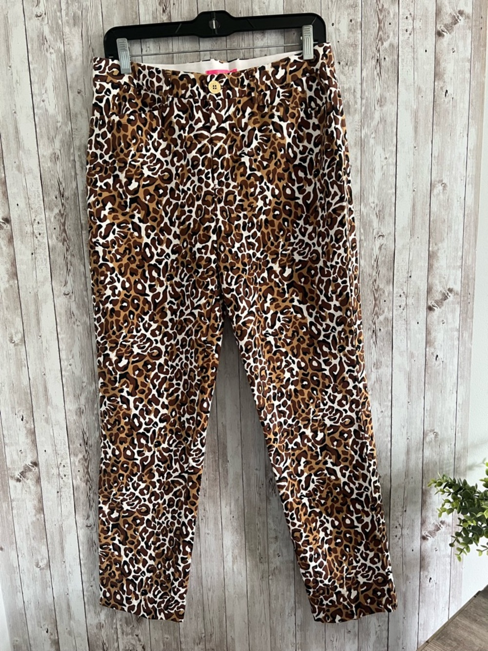 Lilly Pulitzer Kelly Ankle Pants Leopard Print NEW Size 10